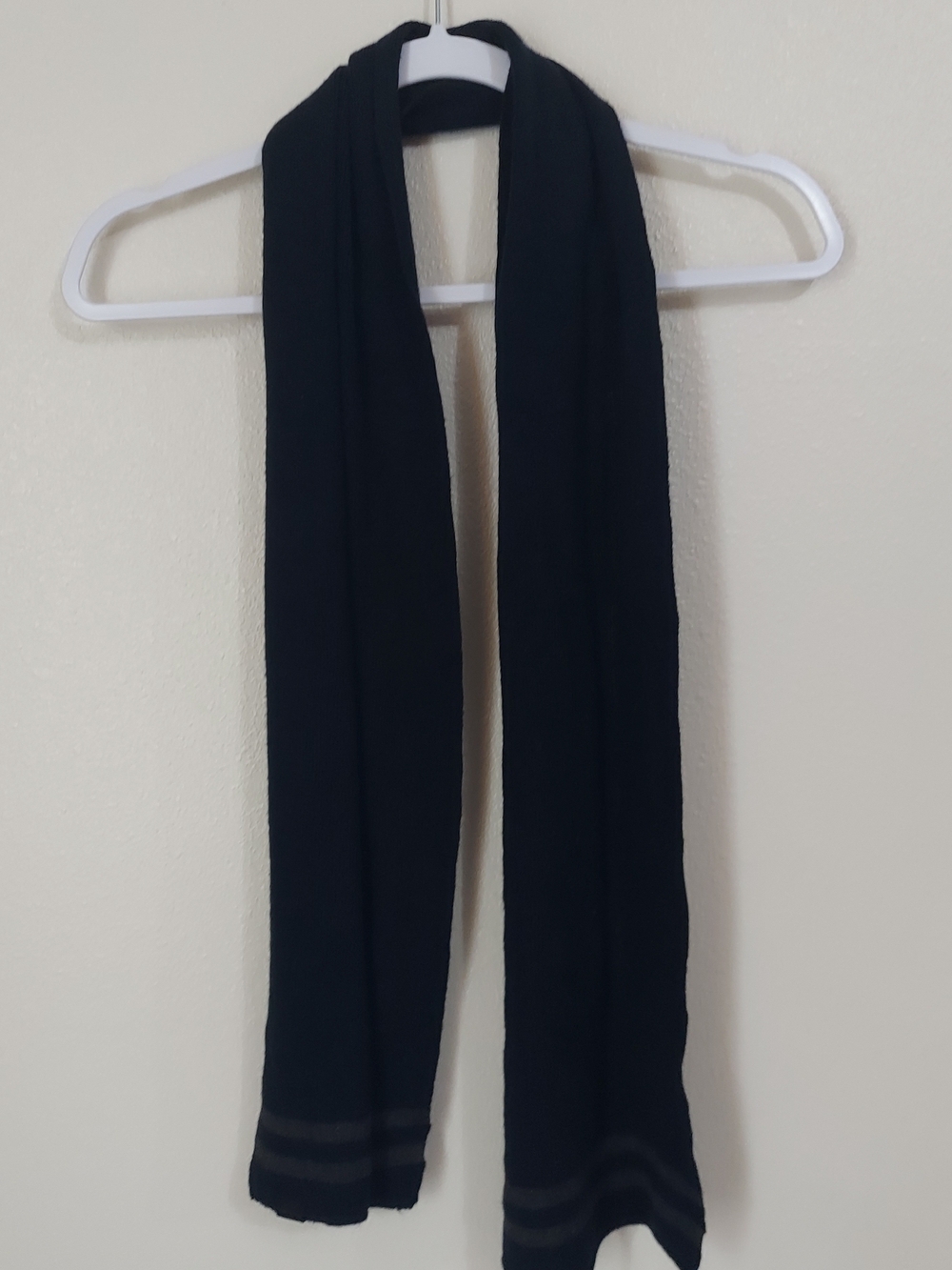 Dockers Black Women's Lightweight Knit Scarf with Subtle Stripe